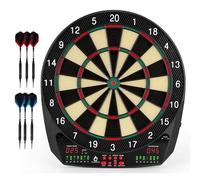 Electronic Dart Board, 35 Games and 580 Variants Electric Soft Tip Dartboard Set, Digital Dartboards for Adults with 6 Darts, 100 Soft Tips