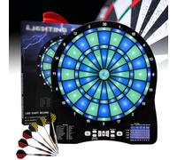 Electronic Dartboard Set, Professional Dart Board Set, Electronic Soft Tip Dartboard, for Home Use Bars Darts Clubs, For Parties and Game Nights Colour