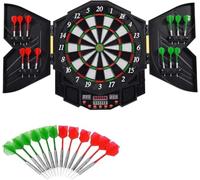 Electronic Dartboards, Professional Dart Board Set | With 216 Game Modes, Cabinet, 4 Bright Led Display & 12 Darts, Automatic Scoring Dartboard, Up To 8 Players