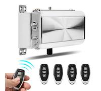 Electronic Deadbolt Door Lock Kit, Smart Remote Control Keyless Entry Access Control System, Intelligent Anti Theft Home Concealed Electric Mechanical Lock with 4 Remote Control for Home Security