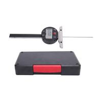 Electronic Depth Gauge, Digital Depth Meter with 0.01mm High Accuracy LCD Display, 0-100mm Range for Woodworking Automotive Construction, Alloy Steel Base with USB Data