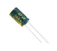 Electronic devices 10-50pcs 160V47UF 160V 47UF 10 * 17 Low ESR/impedance High Frequency Aluminum Electrolytic Capacitor (Size : 10PCS)