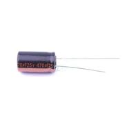 Electronic devices 10 Pcs Aluminum Electrolytic Capacitor Dip 470uF±20% 25V Radial Lead, 8x15mm RXK471M1EBK-0815
