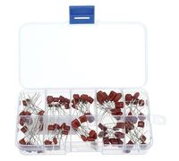 Electronic devices 100 pcs Metallized Polyester Film Capacitors Assortment Kit 10nF ~ 470nF High Precision and Stability Film Capacitor