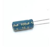 Electronic devices 100pcs 100uf16V Low ESR/Impedance High Frequency Aluminum Electrolytic Capacitor Size5*11mm 16V 100uf
