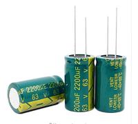 Electronic devices 100PCS-10PCS 63V2200uf 2200uf 63V Electrolytic Capacitors 18 * 35MM Energy storage elements (Size : 10PCS)