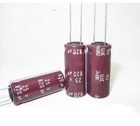 Electronic devices 100PCS-20PCS 25V820uf Original Electrolytic Capacitor Radial 820UF 25V 10x20mm Energy storage elements (Size : 100PCS)