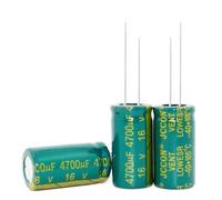 Electronic devices 100PCS-500PCS 4700UF 16V 16V4700UF 13 * 25mm high-Frequency Crystal New origina Energy storage elements (Size : 100PCS)
