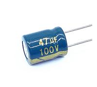 Electronic devices 100pcs High Frequency Low Impedance 100v 47UF Aluminum Electrolytic Capacitor Size8*12mm 47UF