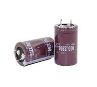 Electronic devices 100V2200uf Electrolytic Capacitor Radial 2200UF 100V New 25x40mm 22x35MM (Size : 6PCS)