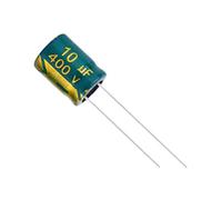 Electronic devices 10pcs 400V10UF 400V 10UF 8 * 12MM 10 * 13MM 10 * 17MM Low ESR/impedance High Frequency Aluminum Electrolytic Capacitor (Size : 8X12)
