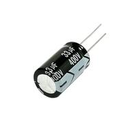 Electronic devices 10pcs 400V33uf 13x20mm Aluminum Electrolytic Capacitor 400v 33uf 33uf400v 400v33mf 33mf400v 400v33MFD 400wv 400vdc 33mf 33MFD Energy storage elements