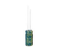 Electronic devices 10pcs-50pcs 25V220UF 6 * 12 Aluminum Electrolytic Capacitor 6 * 12MM 25V 220UF (Size : 50PCS)