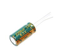 Electronic devices 10pcs 6.3V2200UF 10 * 16 2200UF 6.3V Low ESR/Impedance High Frequency Aluminum Electrolytic Capacitor Size 10 * 20MM 2200UF 6.3V