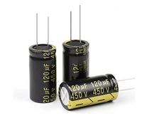 Electronic devices 10Pcs Aluminum Electrolytic Capacitor 450V120UF 18x40mm High Frequency Low ESR Low Resistance Capacitors