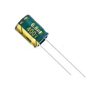 Electronic devices 10pcs/lo 400V6.8UF 400V 6.8UF 8 * 12MM 10 * 13MM Low ESR/impedance High Frequency Aluminum Electrolytic Capacitor (Size : 10X13)