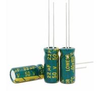 Electronic devices 10UF 22UF 47UF 220UF 10V 25V 35V 50V 5 * 11MM High Frequency Low Impedance Aluminum Electrolytic Capacitor Energy storage elements (Size : 22UF 50V)