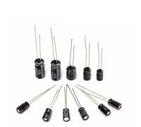 Electronic devices 120pcs 12 Value kit 1uF-470uF Electrolytic Capacitor Package for 1UF 2.2UF 3.3UF 4.7UF 10UF 22UF 33UF 47UF 100UF 220UF Energy storage elements