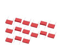 Electronic devices 15Pcs 0.22uF X2 105K Metal axia_l Leads Polyester Film Capacitor Safety Capacitor Red(15 Stcke 0,22 uF X2 105 Karat Metall Axial Leads Polyester Filmkondensator Sicherheitskondensat