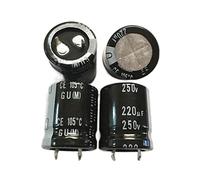 Electronic devices 2 Pcs 250V220UF 22X25 22X30MM Condensateurs électrolytiques En Aluminium 250V220UF 22X25 22X30 22X35 25X20MM Energy storage elements (Size : 22X25 10PCS)