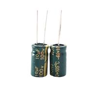 Electronic devices 20pcs 100V10UF 100V 10UF 6 * 12MM Low ESR/impedance High Frequency Aluminum Electrolytic Capacitor 100V 10UF 6 * 12MM (Size : 50PCS)