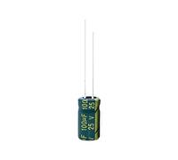 Electronic devices 20pcs 25V 100UF 6 * 7 6 * 11 6 * 12MM Aluminum Electrolytic Capacitor 100UF 25V 6 * 11MM (Size : 6x11)