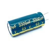 Electronic devices 20pcs High Frequency Low Impedance 63v 3300UF Aluminum Electrolytic Capacitor Size18*40mm 3300UF 63v