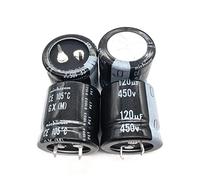 Electronic devices 2Pcs/10Pcs 120uF 450V 25x25mm 450V120uF Long Life Snap-in PSU Capacitor (Size : 10Pcs)