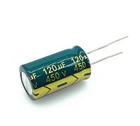 Electronic devices 2pcs 120UF High Frequency Low Impedance 450v 120UF Aluminum Electrolytic Capacitor Size 18 * 30mm