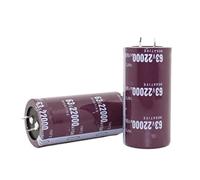 Electronic devices 2PCS-12PCS 63V22000UF High Frequency Electrolytic Capacitors 22000UF 63V 35 * 50MM 35 * 60MM (Color : 2pcs, Size : 0)