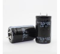 Electronic devices 2pcs-20pcs 470uF 250V 105C Electrolytic Capacitor 250V470UF 22 * 35MM Energy storage elements (Size : 5pcs)