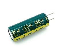 Electronic devices 2pcs 450v 220UF High Frequency Low Impedance 450v220UF Aluminum Electrolytic Capacitor Size 18 * 45MM
