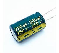 Electronic devices 2pcs High Frequency Low Impedance 250v 220UF Aluminum Electrolytic Capacitor Size18*30MM 220UF