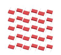Electronic devices 30Pcs 0.22uF X2 105K Metal axia_l Leads Polyester Film Capacitor Safety Capacitor Red(30 Stcke 0,22 uF X2 105 Karat Metall Axial Leads Polyester Filmkondensator Sicherheitskondensat