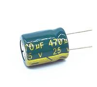 Electronic devices 30pcs 25V 470UF Low ESR/Impedance High Frequency Aluminum Electrolytic Capacitor Size 10 * 13 470UF25V