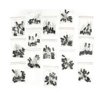 Electronic devices 400Pcs/lot 15 Values Electrolytic Capacitor Assortment Kit 1uF~220uF Capacitors Assorted Set