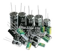 Electronic devices 400V 1uf 2.2uf 3.3uf 4.7uf 6.8uf 8.2uf 100uf 22uf 33uf 47uf 68uf 82uf Aluminum Electrolytic Capacitor 400WV 400vdc 400v4.7uf Energy storage elements (Size : 400v 15uf 20pcs)