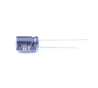 Electronic devices 5 Pcs Aluminum Electrolytic Capacitor Dip 100uF±20% 50V Radial Lead, 8x11.5mm EEUEB1H101S