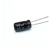 Electronic devices 50pcs 25V 10UF Low ESR/Impedance High Frequency Aluminum Electrolytic Capacitor Size 4 * 7mm
