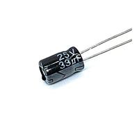 Electronic devices 50pcs 25V 33UF Low ESR/Impedance High Frequency Aluminum Electrolytic Capacitor Size 4 * 7 33UF25V