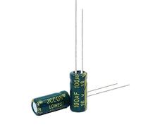 Electronic devices 50pcs High Frequency Low Resistance Aluminum electrolytic Capacitor 16V100UF 100uf16v Volume: 5x11