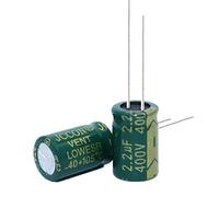 Electronic devices 50pcs High Frequency Low Resistance Aluminum electrolytic Capacitor 400v2.2UF 2.2uf400v Volume: 8x12