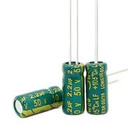 Electronic devices 50pcs High Frequency Low Resistance Aluminum electrolytic Capacitor 50v2.2UF 2.2uf50v Volume: 5x11