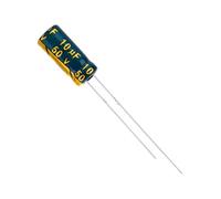Electronic devices 50pcs/lot 50V10UF 50V 10UF 5 * 11MM Low ESR/impedance High Frequency Aluminum Electrolytic Capacitor 50V 10UF 5 * 11MM
