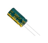 Electronic devices 5pcs 63V680UF 63V 680UF 13 * 25MM Low ESR/impedance High Frequency Aluminum Electrolytic Capacitor 63V 680UF 13 * 25MM