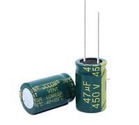 Electronic devices 5pcs High Frequency Low Resistance Aluminum electrolytic Capacitor 450v47UF 47uf450v Volume: 16x25