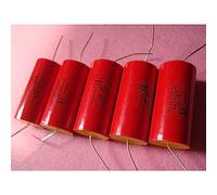 Electronic devices 630V 10UF Red Robe Copper Foot Frequency Division Audio Copper Foil Electrodeless Capacitor 1 Pcs