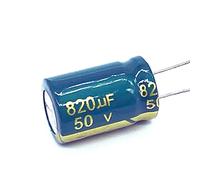 Electronic devices 8pcs High Frequency Low Impedance 50V 820UF Aluminum Electrolytic Capacitor Size 13 * 20 820UF