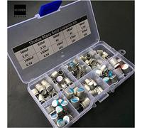 Electronic devices Capacitor kit 10 Values 90pcs Solid Capacitor Assorted Kit 2.5V~16V 100uF~1500uF with Box Capacitors 13 x 6.5 x 2.2cm Electronic Components capacitors