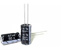 Electronic devices Capacitor kit 100pcs 50 v47uf 47 uf50v Authentic Aluminum electrolytic Capacitor 6 * 7 capacitors Energy storage elements